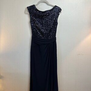 Lauren floor length navy gown, size 6